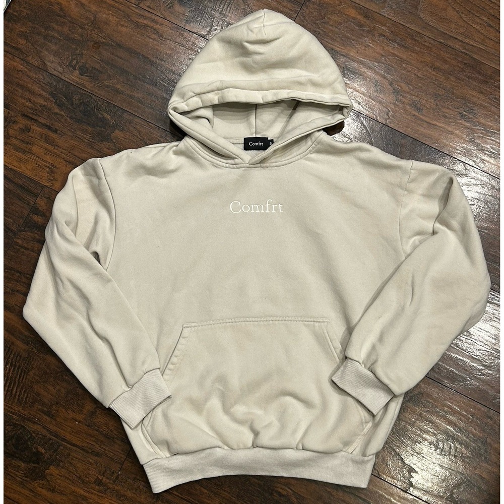 Comfrt Signature Fit Hoodie in Bone Color Unisex Size Small